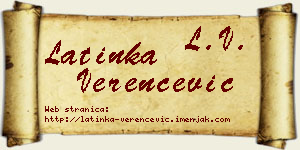 Latinka Verenčević vizit kartica